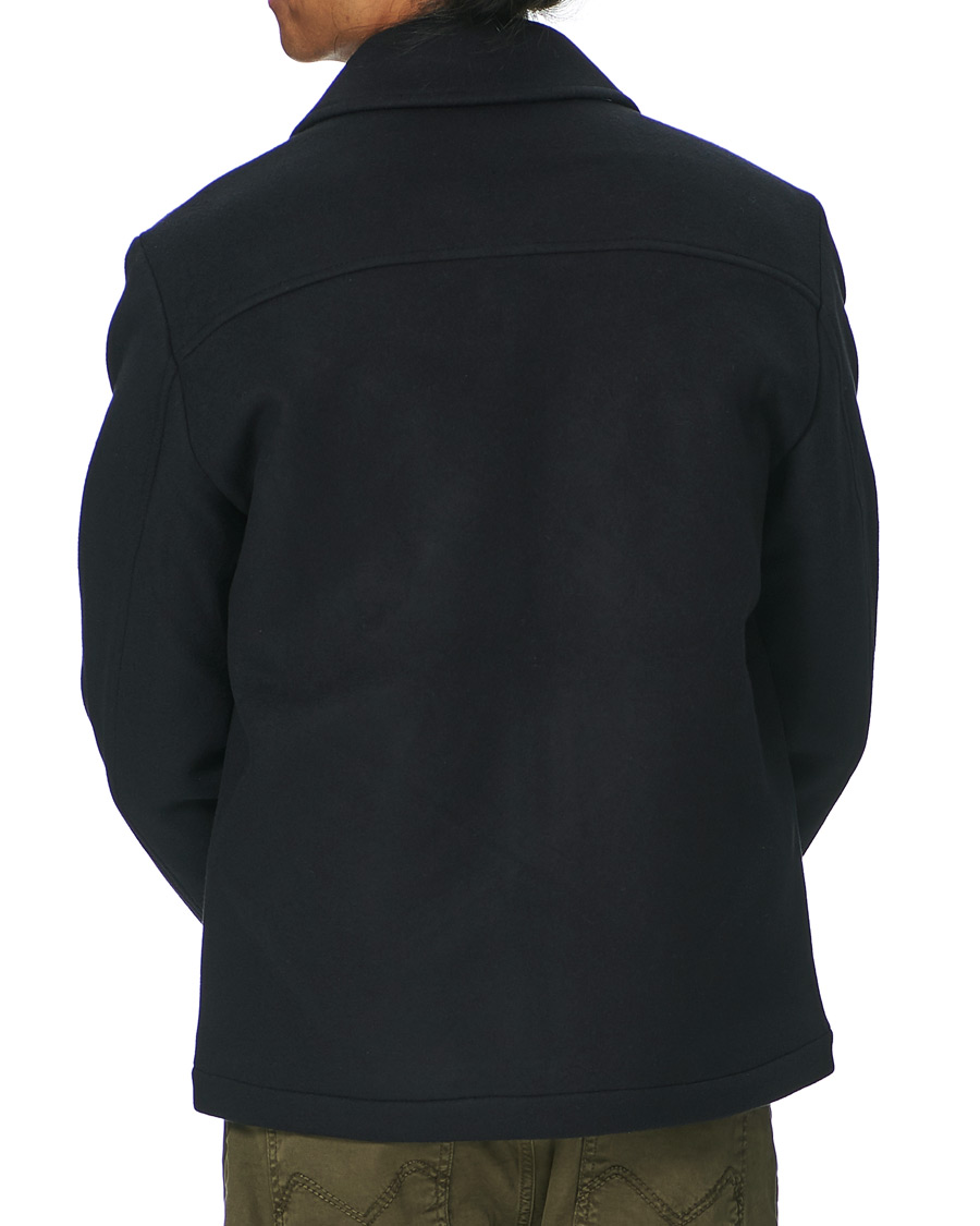 Herr | Jackor | NN07 | Gael Wool Flight Jacket Navy Blue