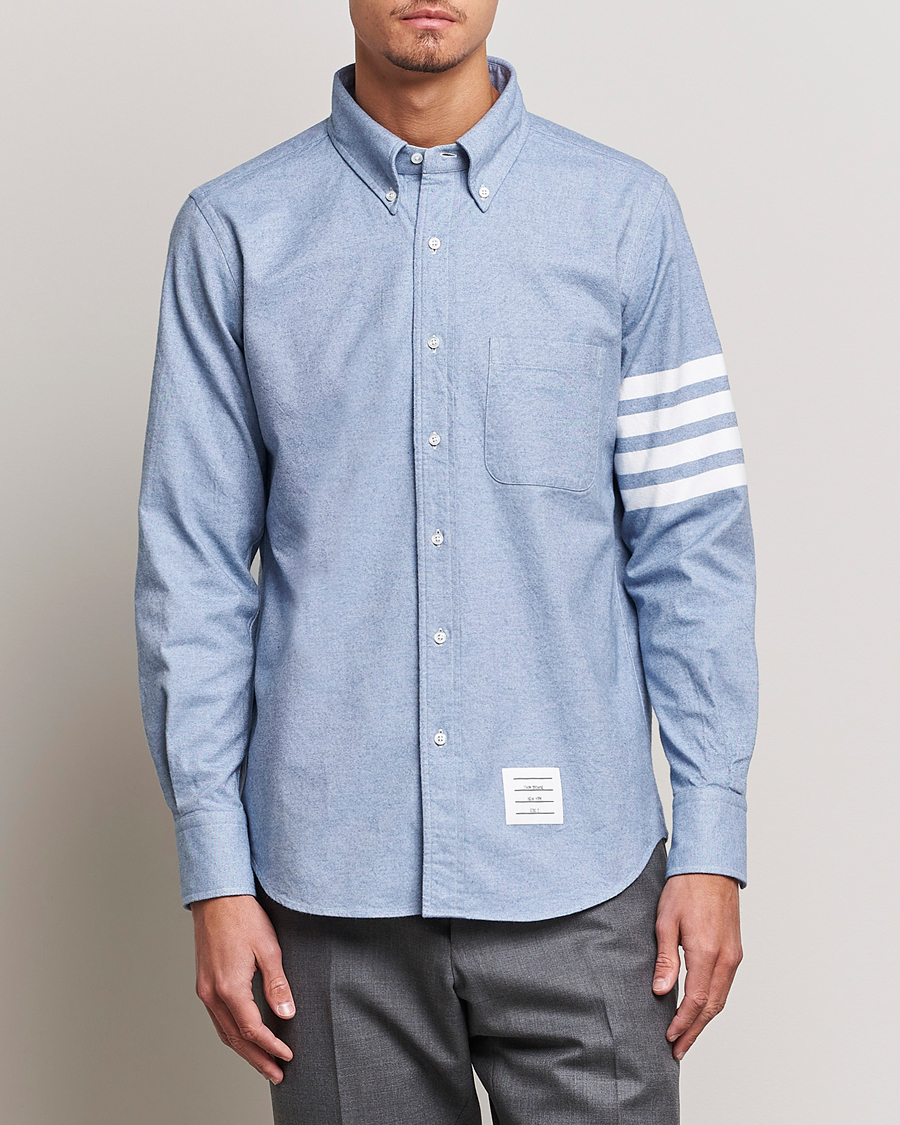 Herr | Casual | Thom Browne | 4-Bar Flannel Shirt Light Blue