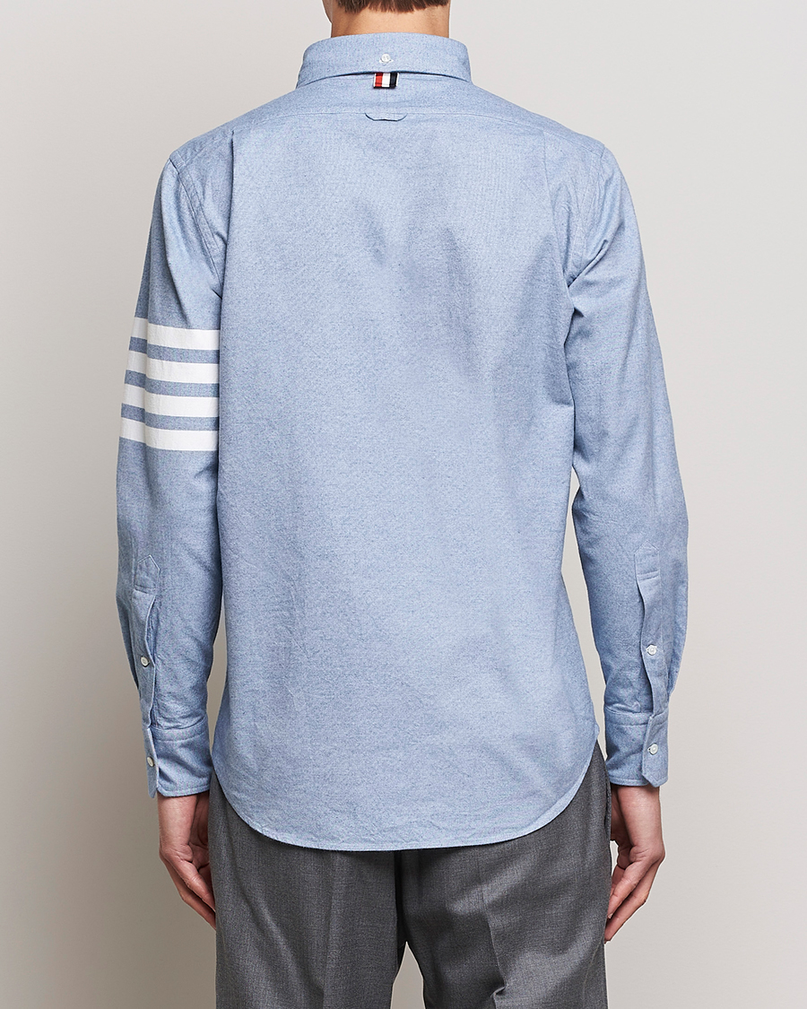 Herr | Skjortor | Thom Browne | 4-Bar Flannel Shirt Light Blue