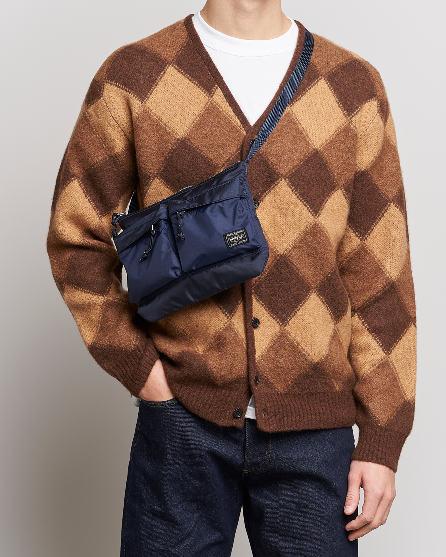 Herr | Väskor | Porter-Yoshida & Co. | Force Small Shoulder Bag Navy Blue