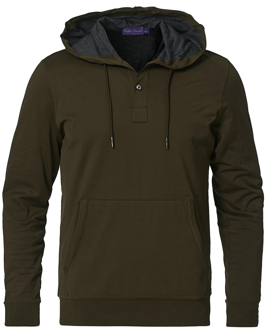 Herr | Tröjor | Ralph Lauren Purple Label | Luxury Lisle Hoodie Inverness Loden