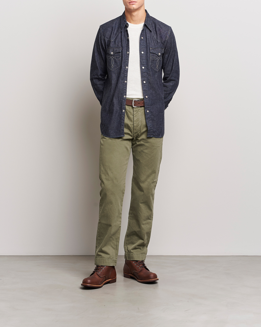 Herr | Skjortor | RRL | Buffalo Western Shirt Rinse