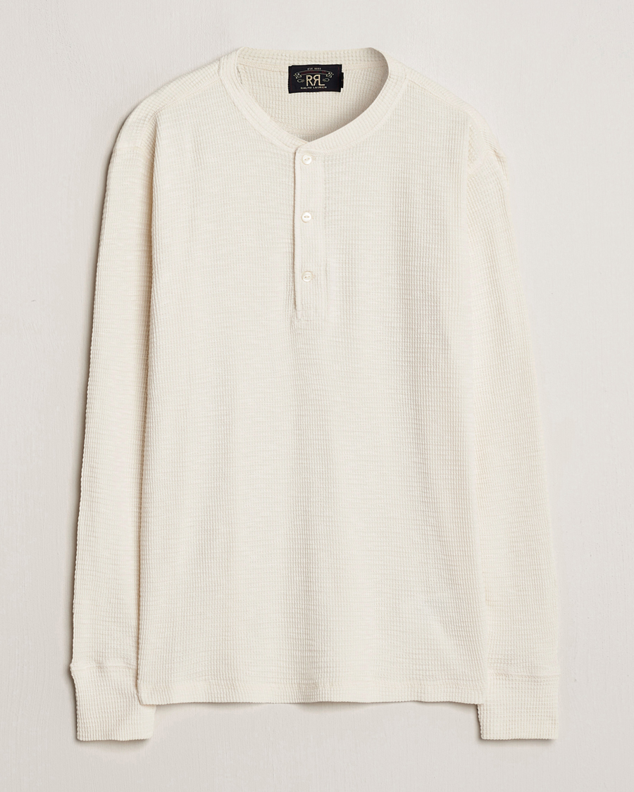 Herr | Tröjor | RRL | Long Sleeve Henley Paper White