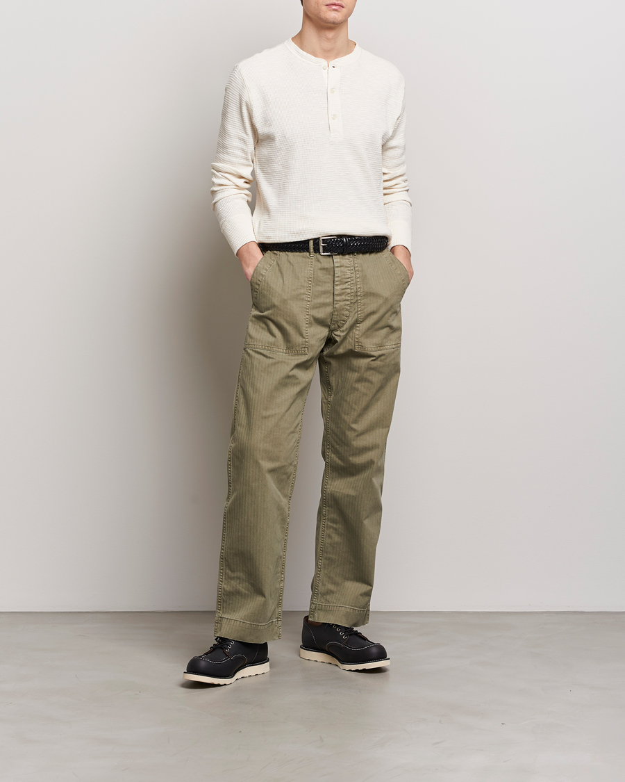 Herr | Tröjor | RRL | Long Sleeve Henley Paper White