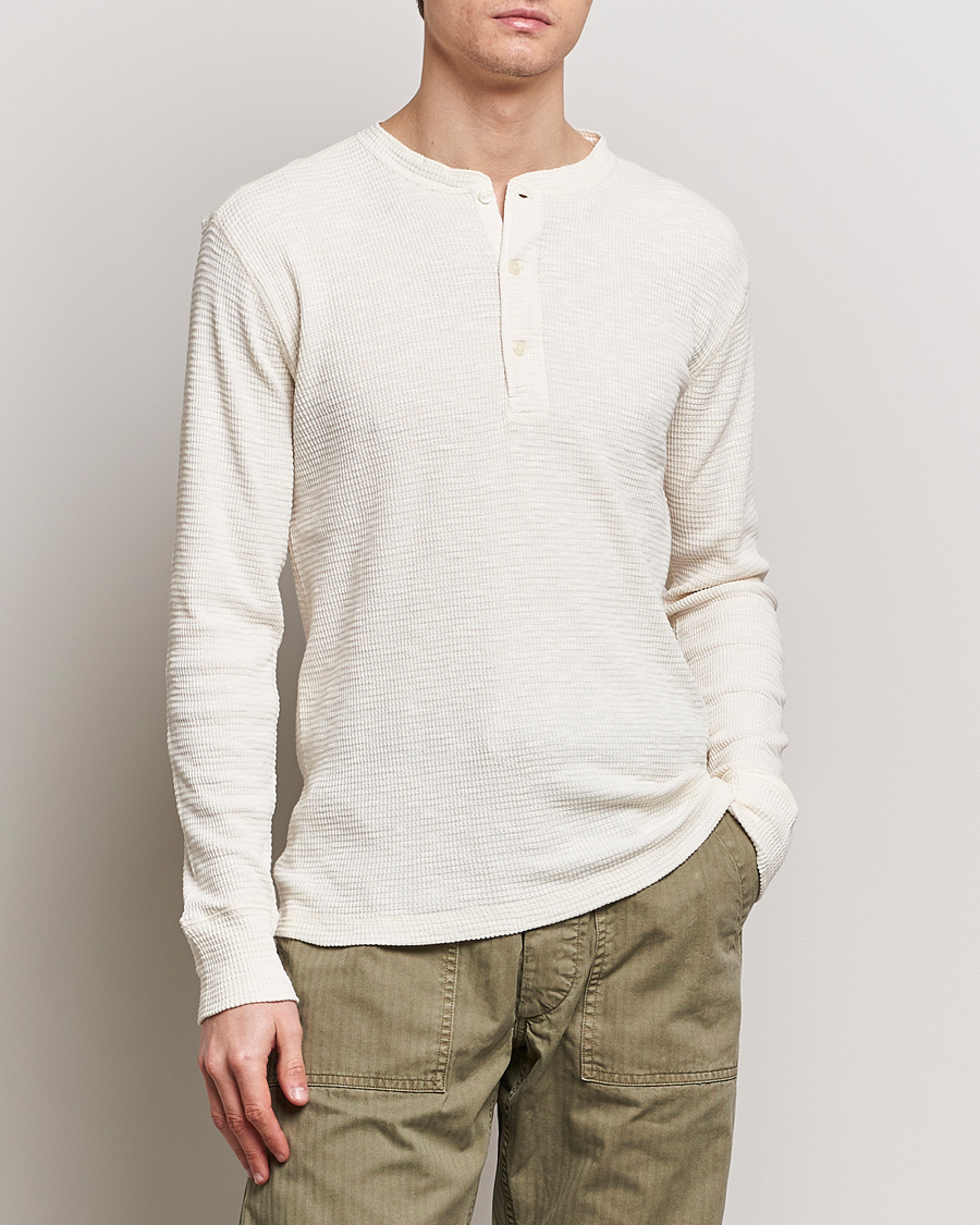 Herr | Kläder | RRL | Long Sleeve Henley Paper White