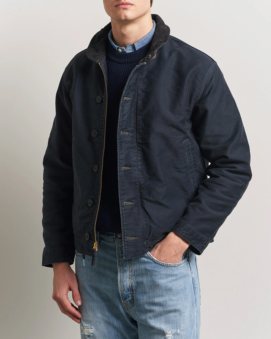 Herr | Jackor | RRL | Bower Deck Jacket Dark Navy