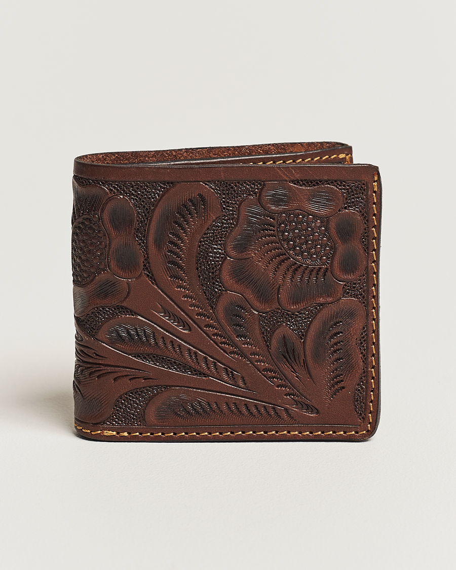 Herr | RRL Embossed Billfold Wallet Dark Brown | RRL | Embossed Billfold Wallet Dark Brown