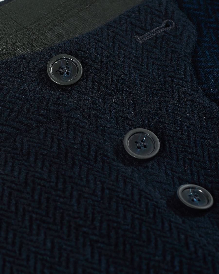 Herr | Byxor | Giorgio Armani | Chevron Wool Pants Navy