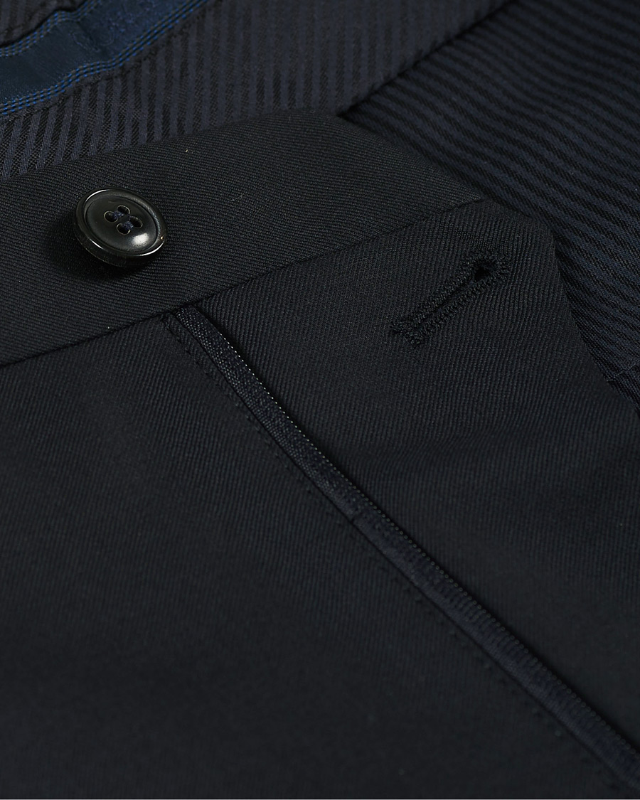 Herr | Byxor | Giorgio Armani | Tapered Wool/Cashmere Gabardine Trousers Navy