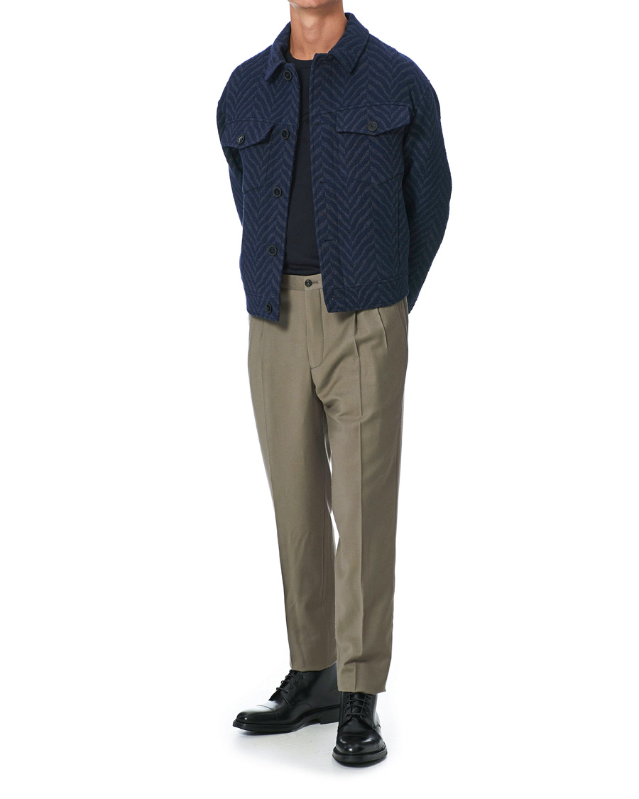 Herr | T-Shirts | Giorgio Armani | Signature Embroidery T-Shirt Navy