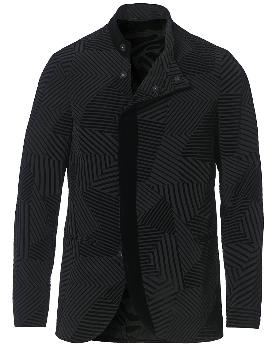 Herr | Kavajer | Giorgio Armani | Geometric Velvet Jacket Black