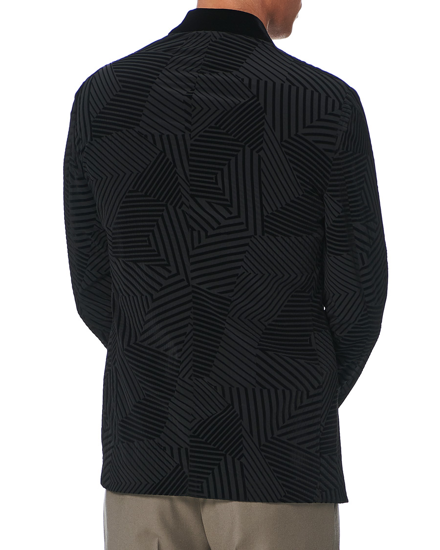 Herr | Kavajer | Giorgio Armani | Geometric Velvet Jacket Black