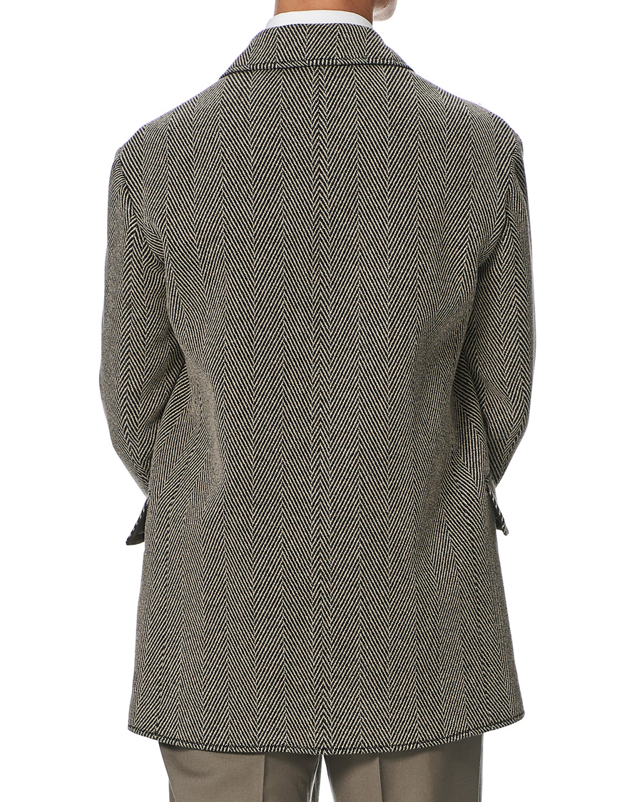 Herr | Jackor | Giorgio Armani | Wool Chevron Peacoat Grey 48