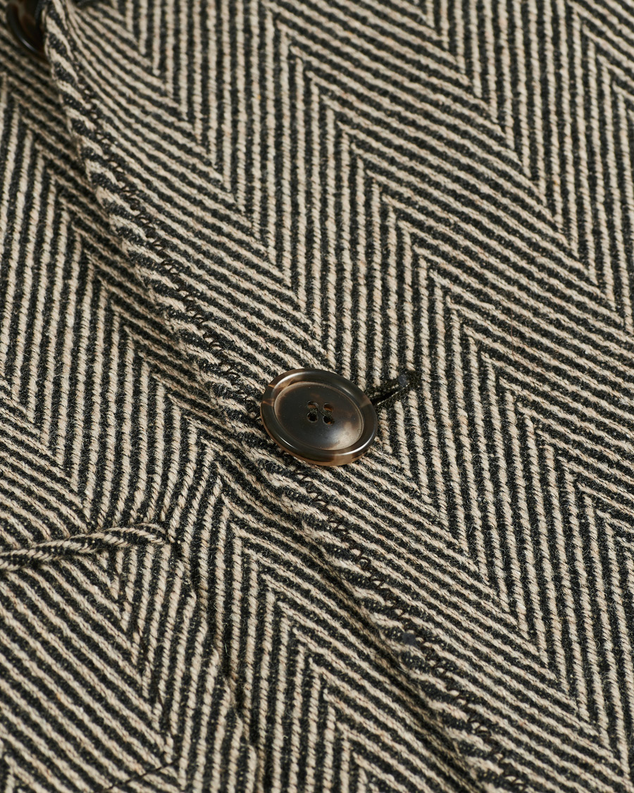 Herr | Jackor | Giorgio Armani | Wool Chevron Peacoat Grey 48