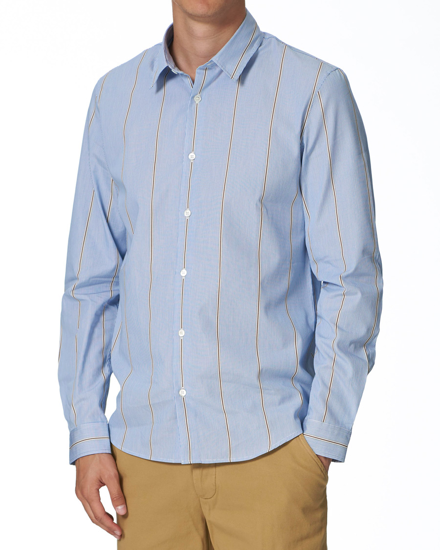 Herr | Skjortor | A.P.C. | Anthony Striped Shirt Light Blue