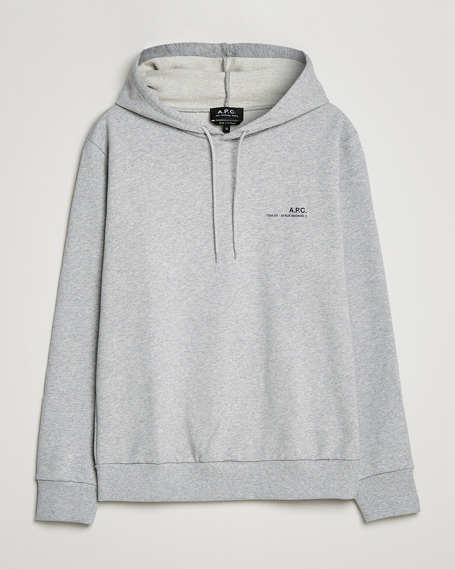 Herr | Tröjor | A.P.C. | Item Hoodie Heather Grey