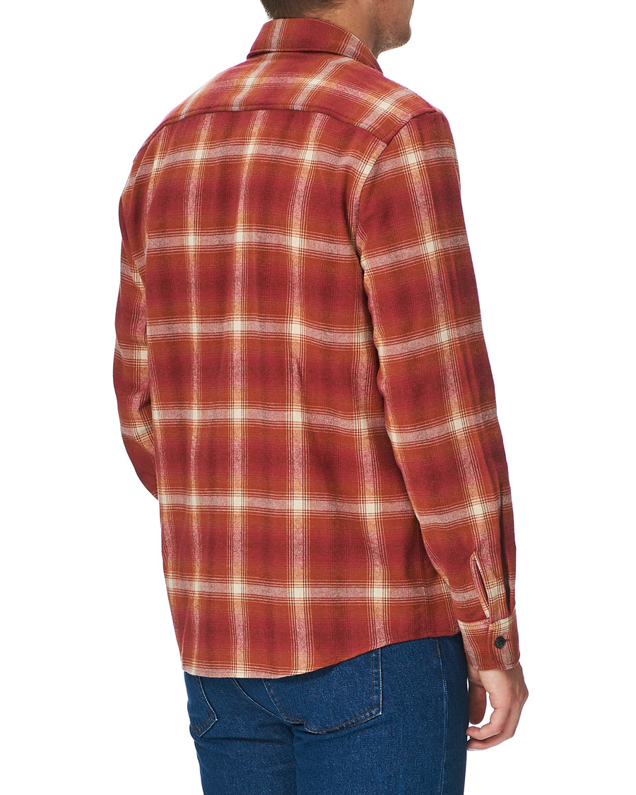 Herr | Skjortor | A.P.C. | Trek Flannel Overshirt Red Check