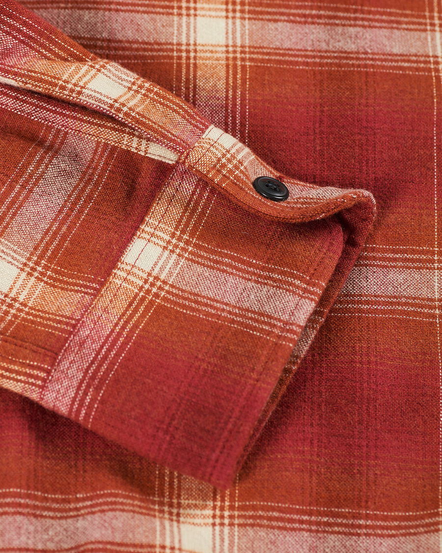 Herr | Skjortor | A.P.C. | Trek Flannel Overshirt Red Check