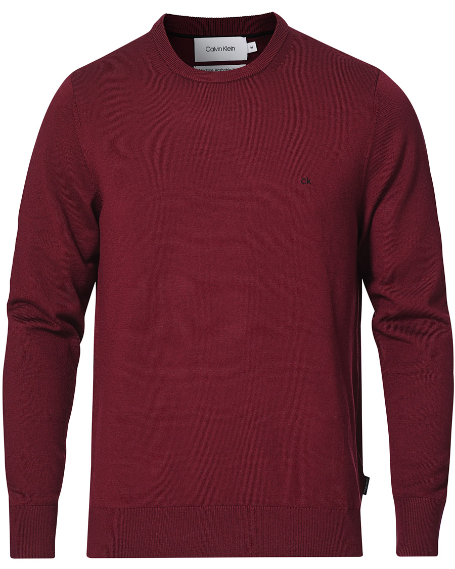 Herr | Tröjor | Calvin Klein | Superior Wool Crew Neck Sweater Tawny Port