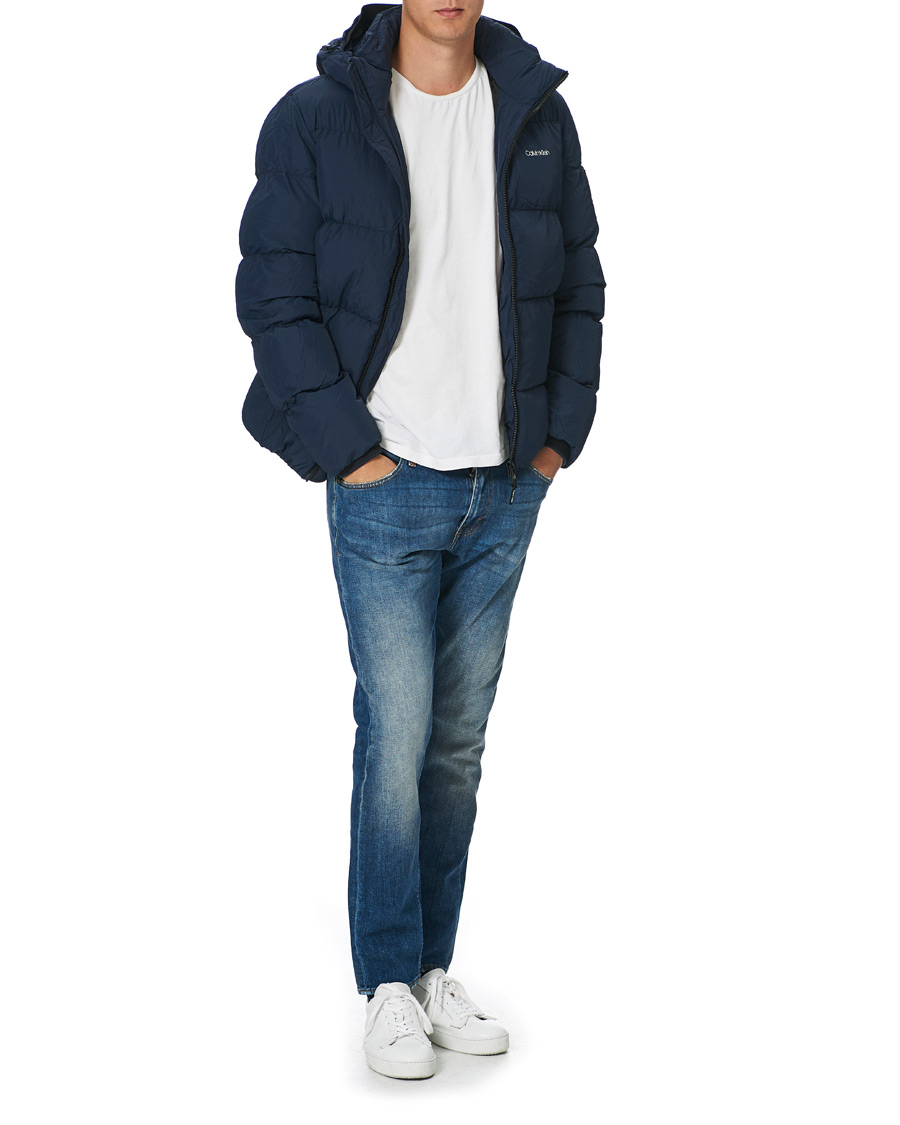 Herr | Jackor | Calvin Klein | Crinkle Nylon Puffer Jacket Navy