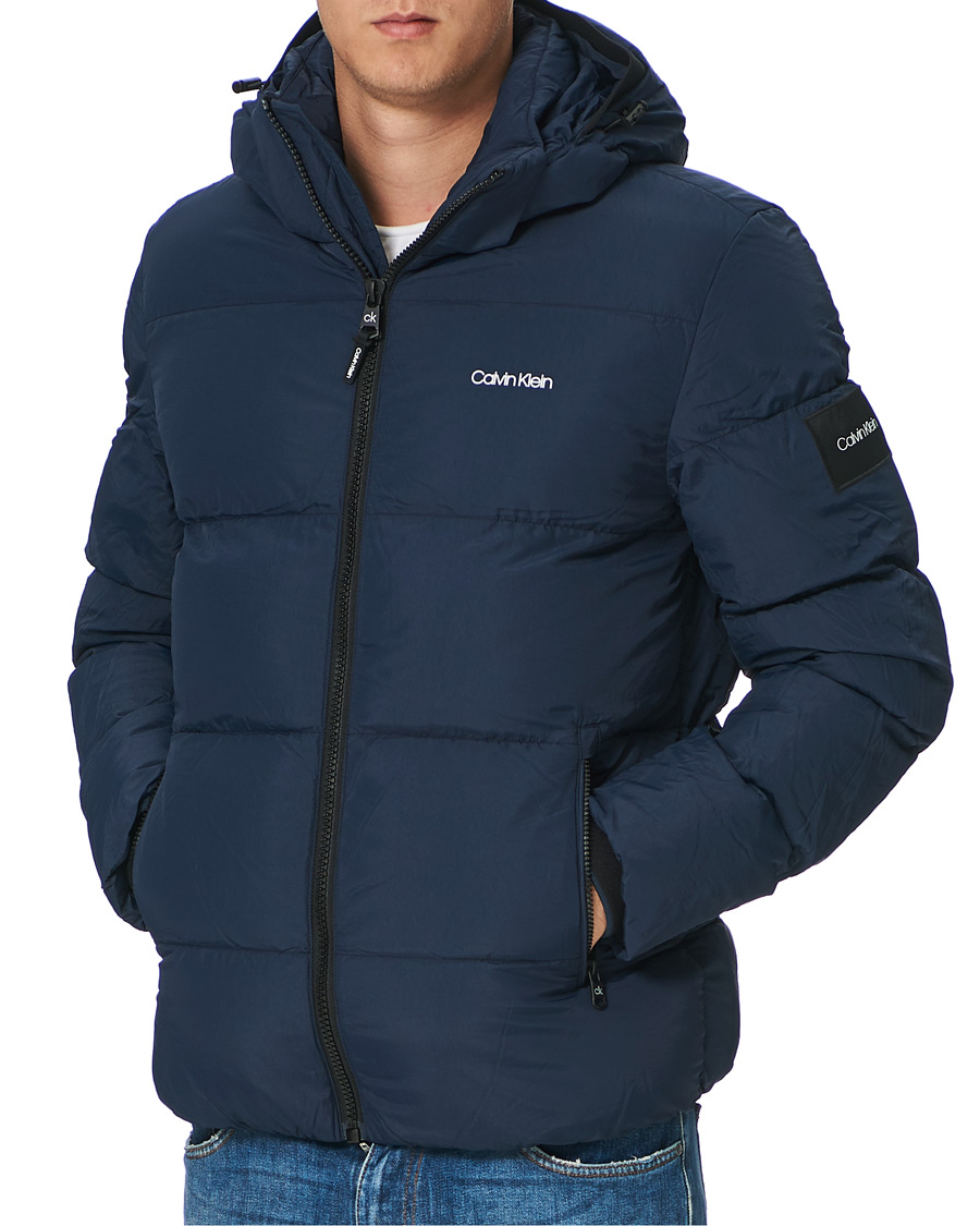 Herr | Jackor | Calvin Klein | Crinkle Nylon Puffer Jacket Navy