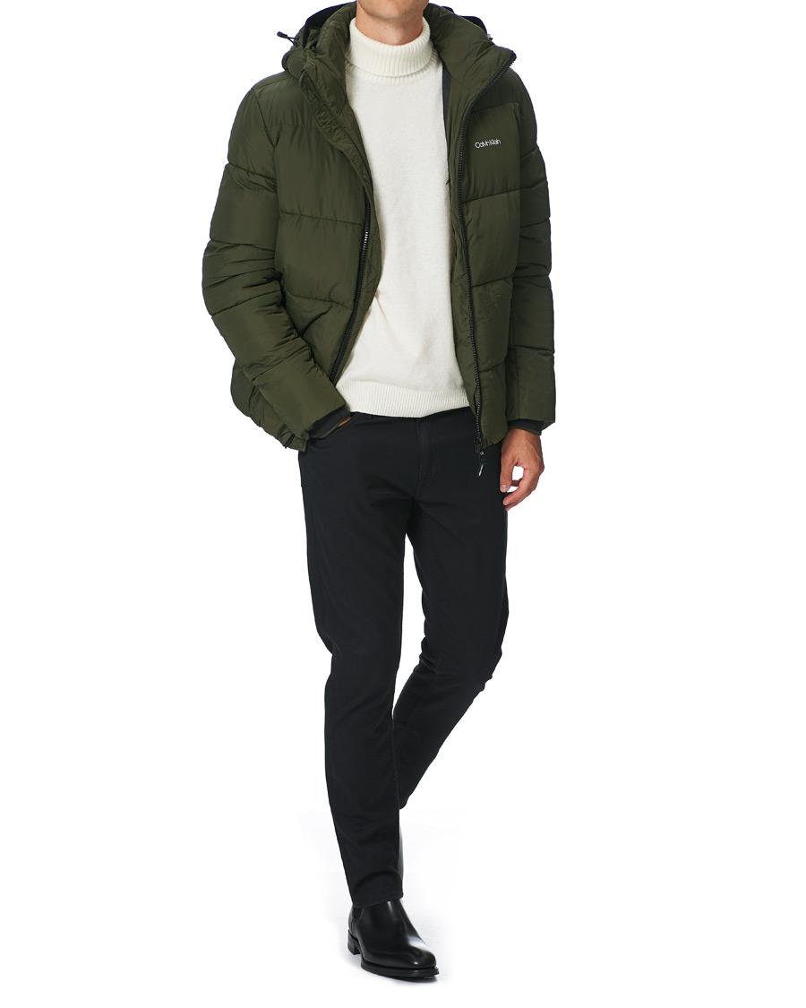 Herr | Jackor | Calvin Klein | Crinkle Nylon Puffer Jacket Dark Olive