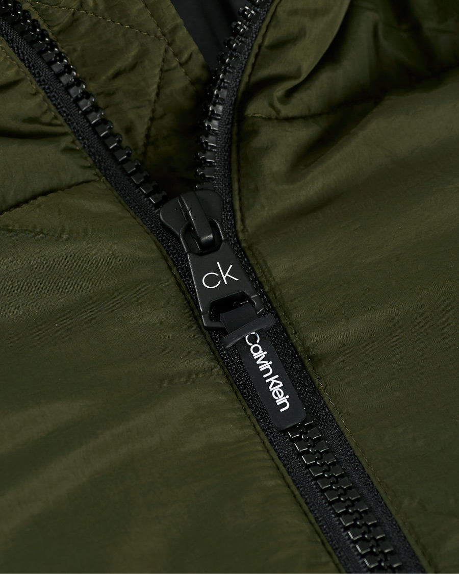 Herr | Jackor | Calvin Klein | Crinkle Nylon Puffer Jacket Dark Olive