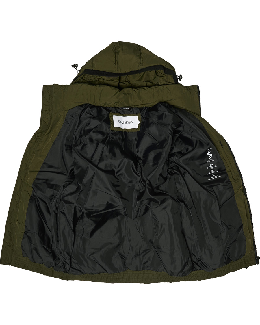 Herr | Jackor | Calvin Klein | Crinkle Nylon Puffer Jacket Dark Olive