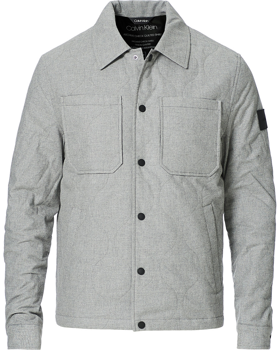 Herr | Jackor | Calvin Klein | Two Tone Light Padded Shirt Jacket Grey Heather