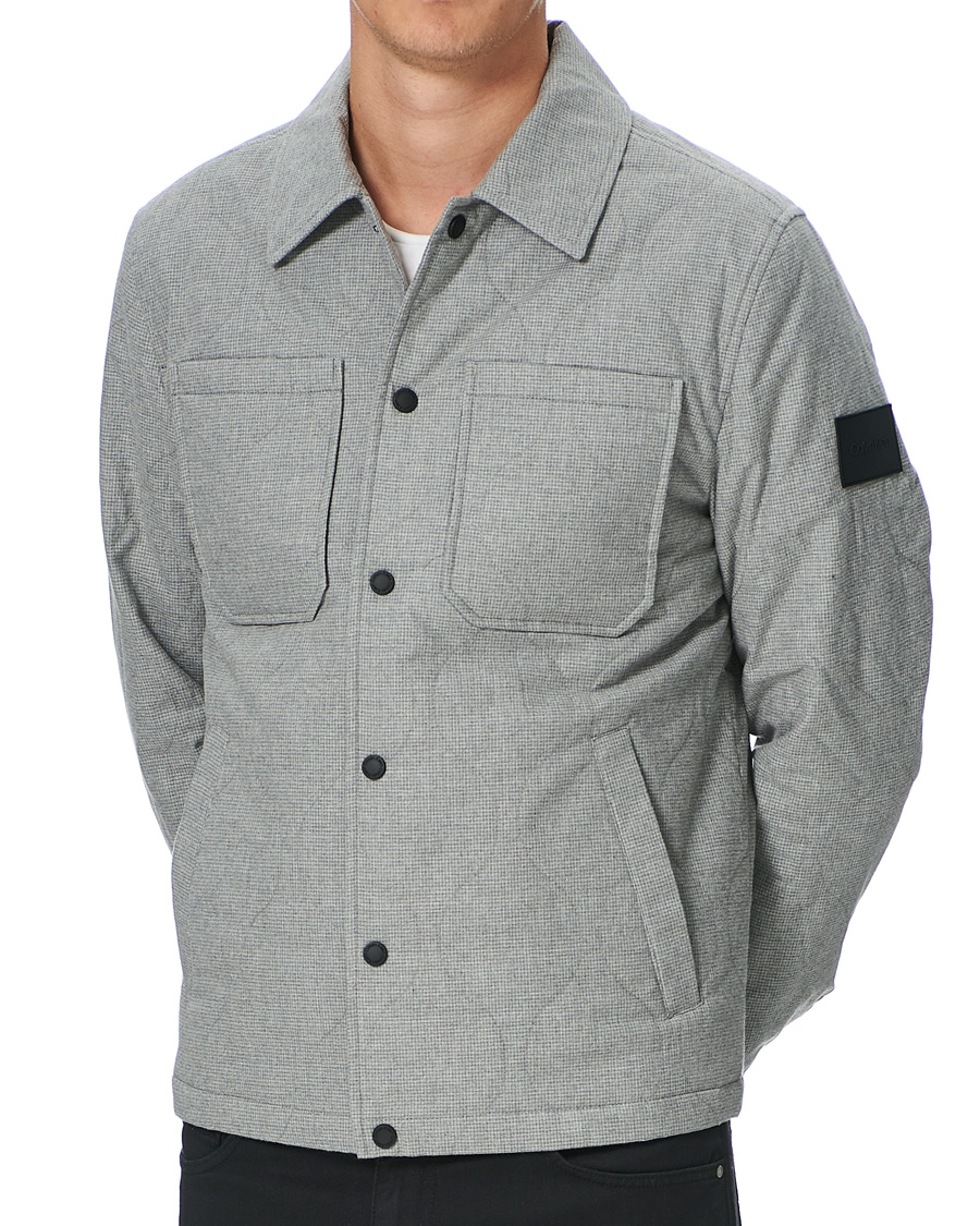 Herr | Jackor | Calvin Klein | Two Tone Light Padded Shirt Jacket Grey Heather