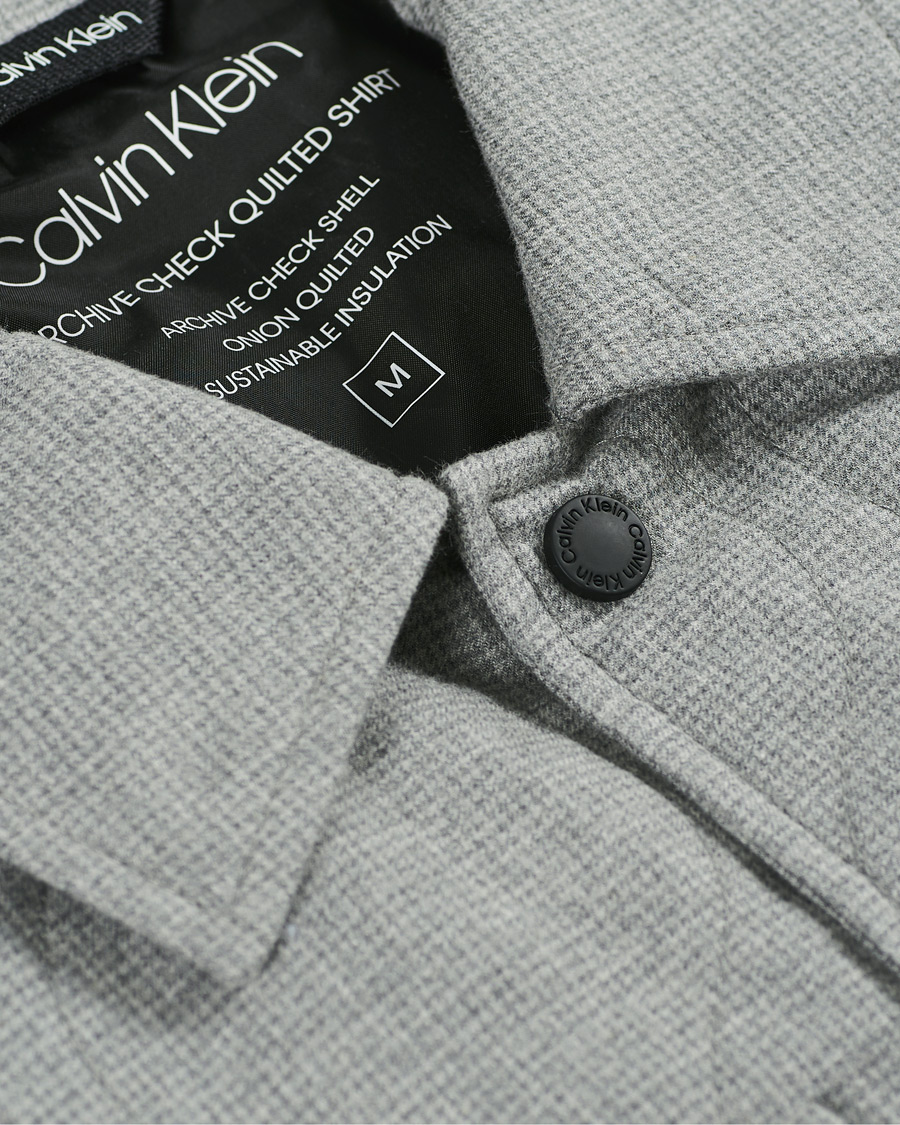 Herr | Jackor | Calvin Klein | Two Tone Light Padded Shirt Jacket Grey Heather