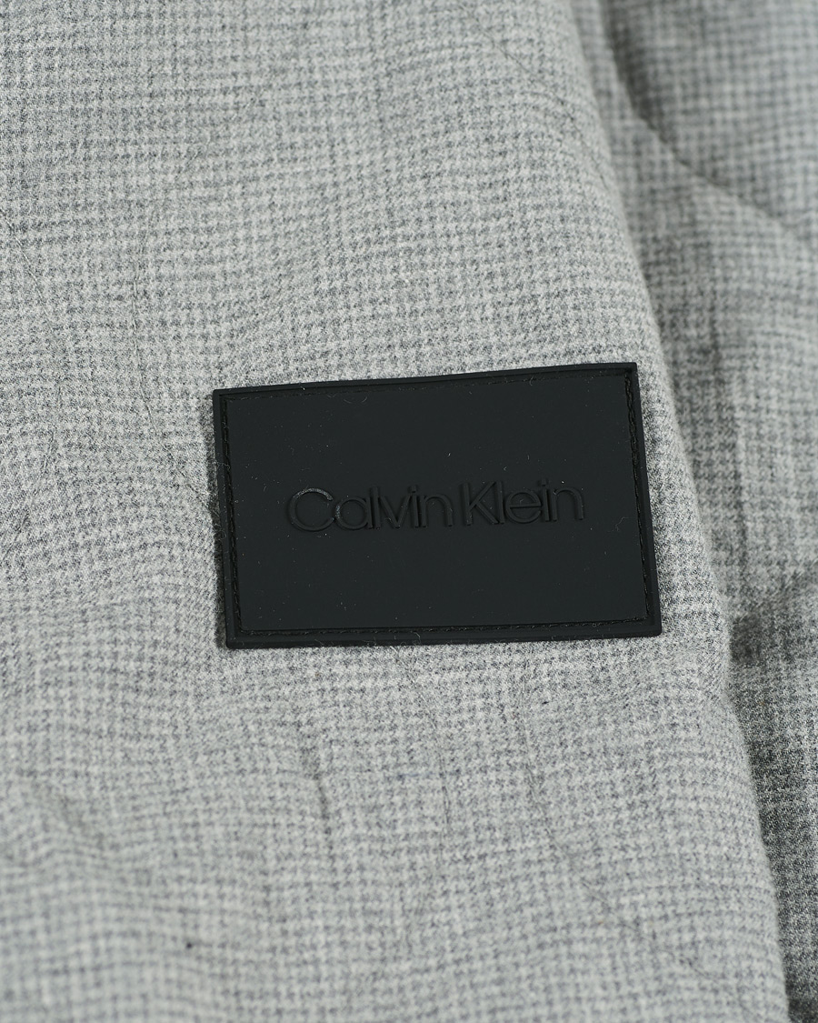 Herr | Jackor | Calvin Klein | Two Tone Light Padded Shirt Jacket Grey Heather