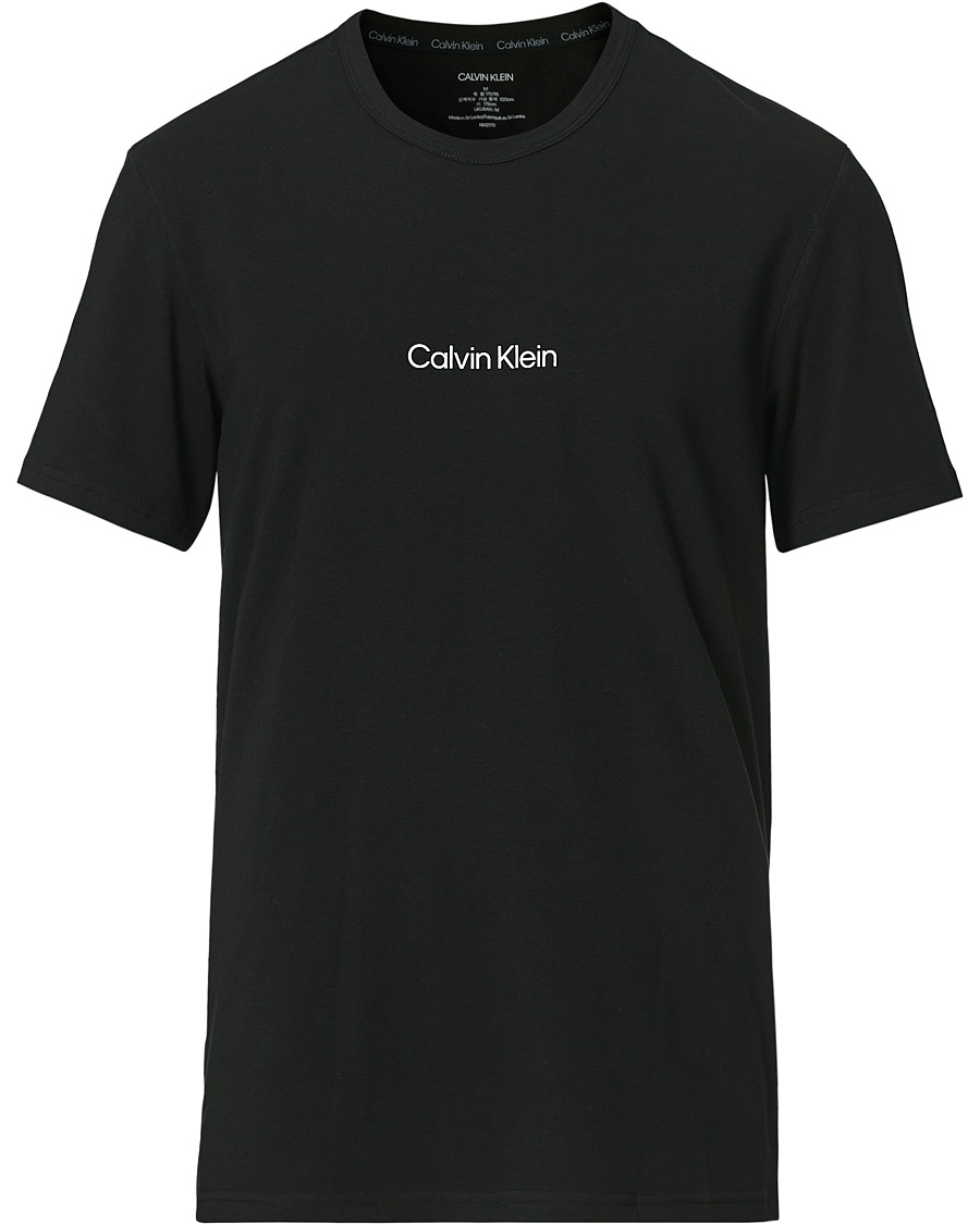 Herr | T-Shirts | Calvin Klein | Center Logo Crew Neck Tee Black