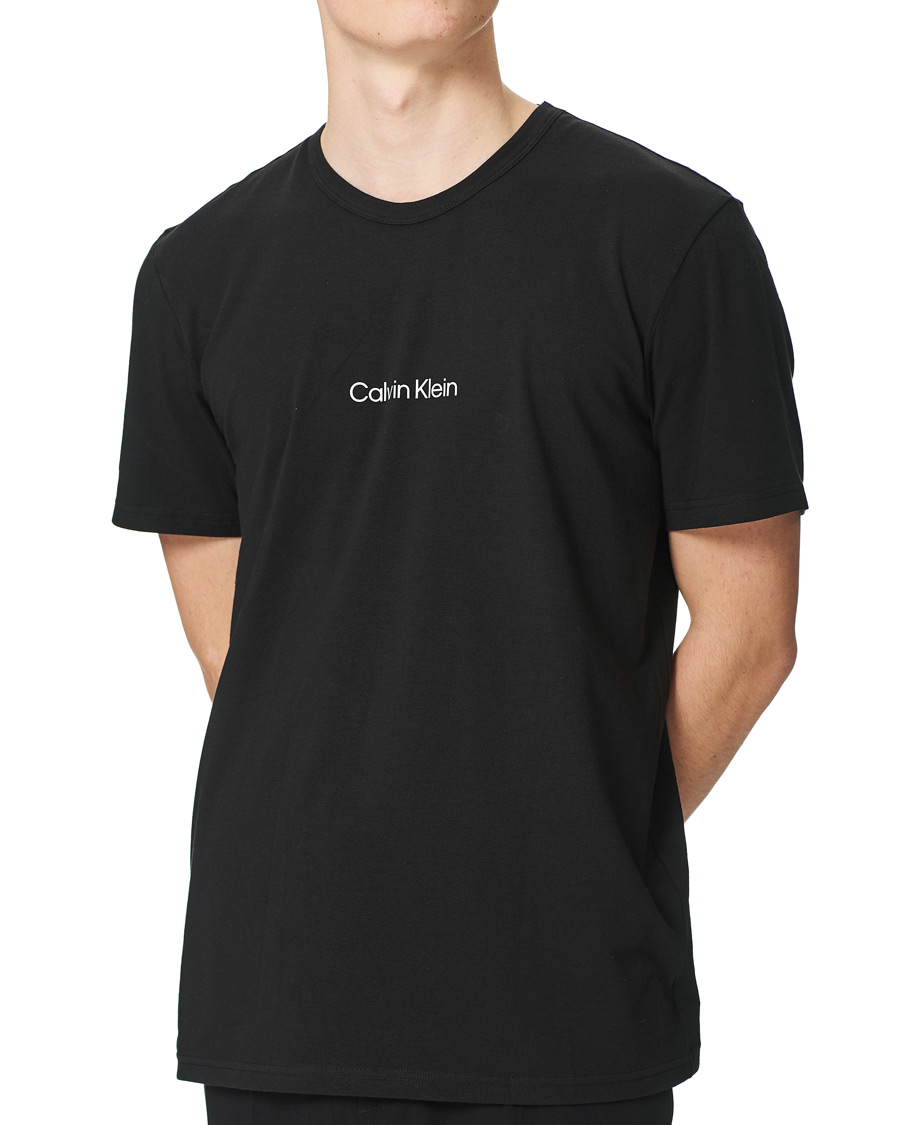 Herr | T-Shirts | Calvin Klein | Center Logo Crew Neck Tee Black