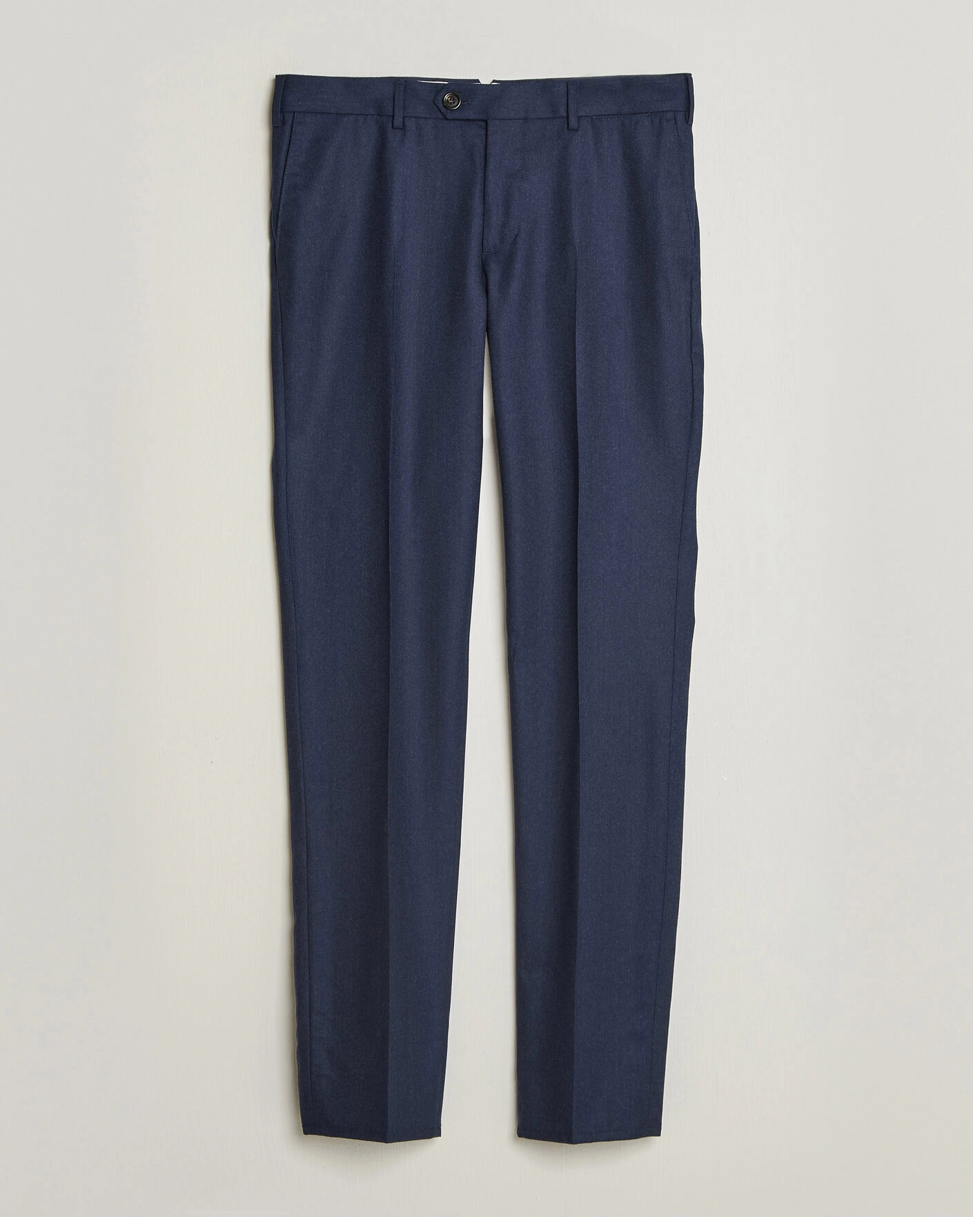 Herr | Byxor | Brunello Cucinelli | Slim Fit Flannel Trousers Navy