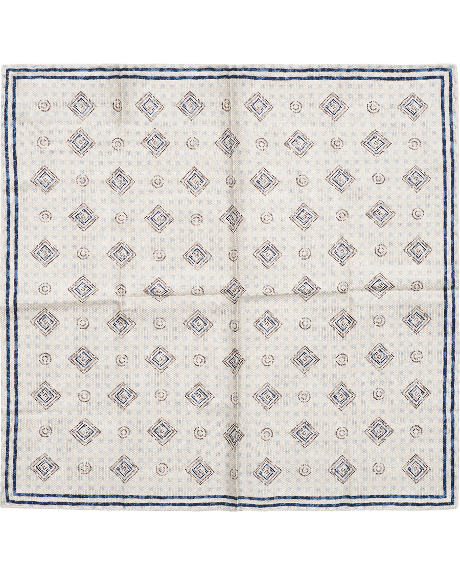 Herr | Brunello Cucinelli Micro Pattern Silk Pocket Square Beige | Brunello Cucinelli | Micro Pattern Silk Pocket Square Beige