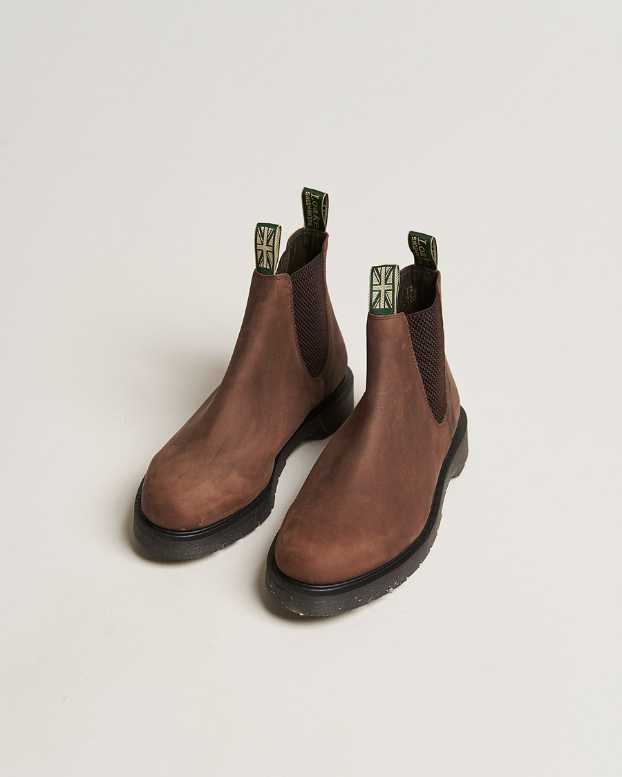 Herr | Handgjorda Skor | Loake Shoemakers | Loake 1880 Mccauley Heat Sealed Chelsea Brown Nubuck