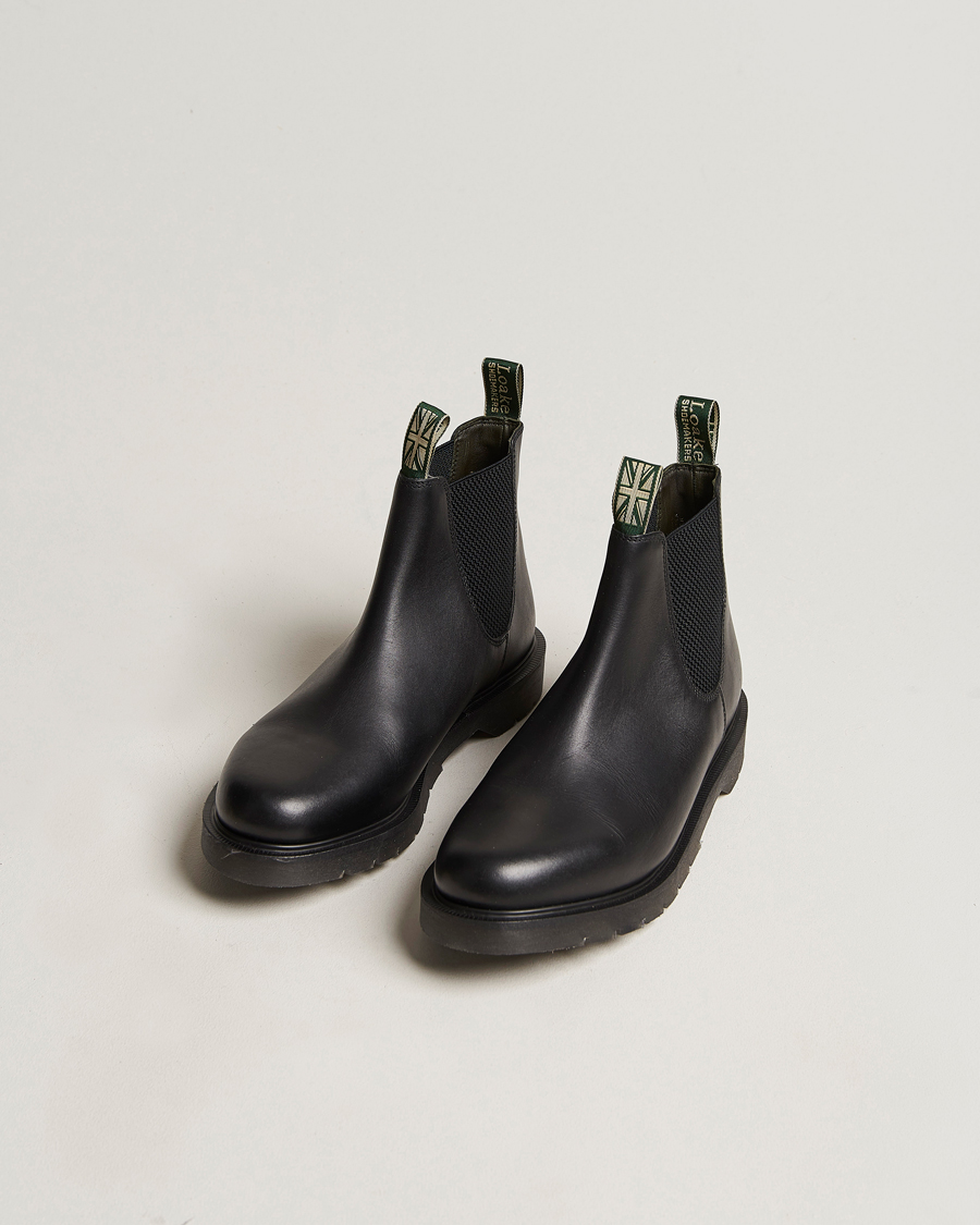 Herr | Handgjorda Skor | Loake Shoemakers | Loake 1880 Mccauley Heat Sealed Chelsea Black Leather