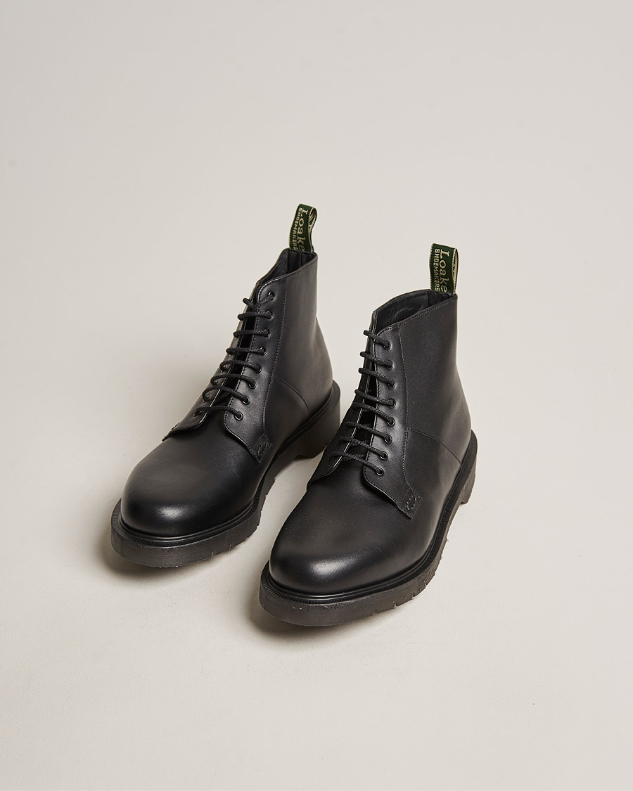 Herr | Best of British | Loake Shoemakers | Niro Heat Sealed Laced Boot Black Leather