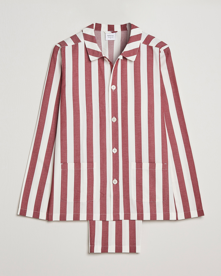 Herr | | Nufferton | Uno Striped Pyjama Set Red/White