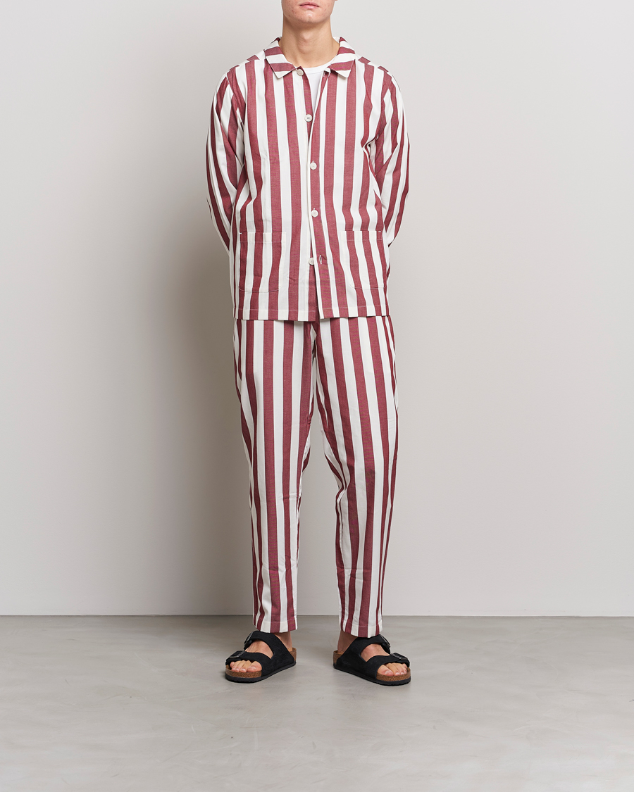 Herr | Pyjamas | Nufferton | Uno Striped Pyjama Set Red/White