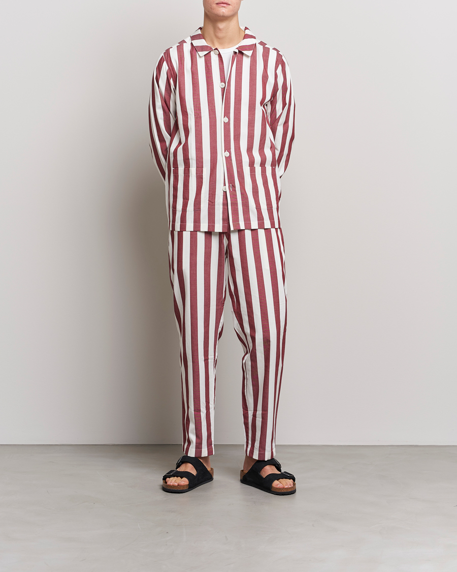 Herr | | Nufferton | Uno Striped Pyjama Set Red/White