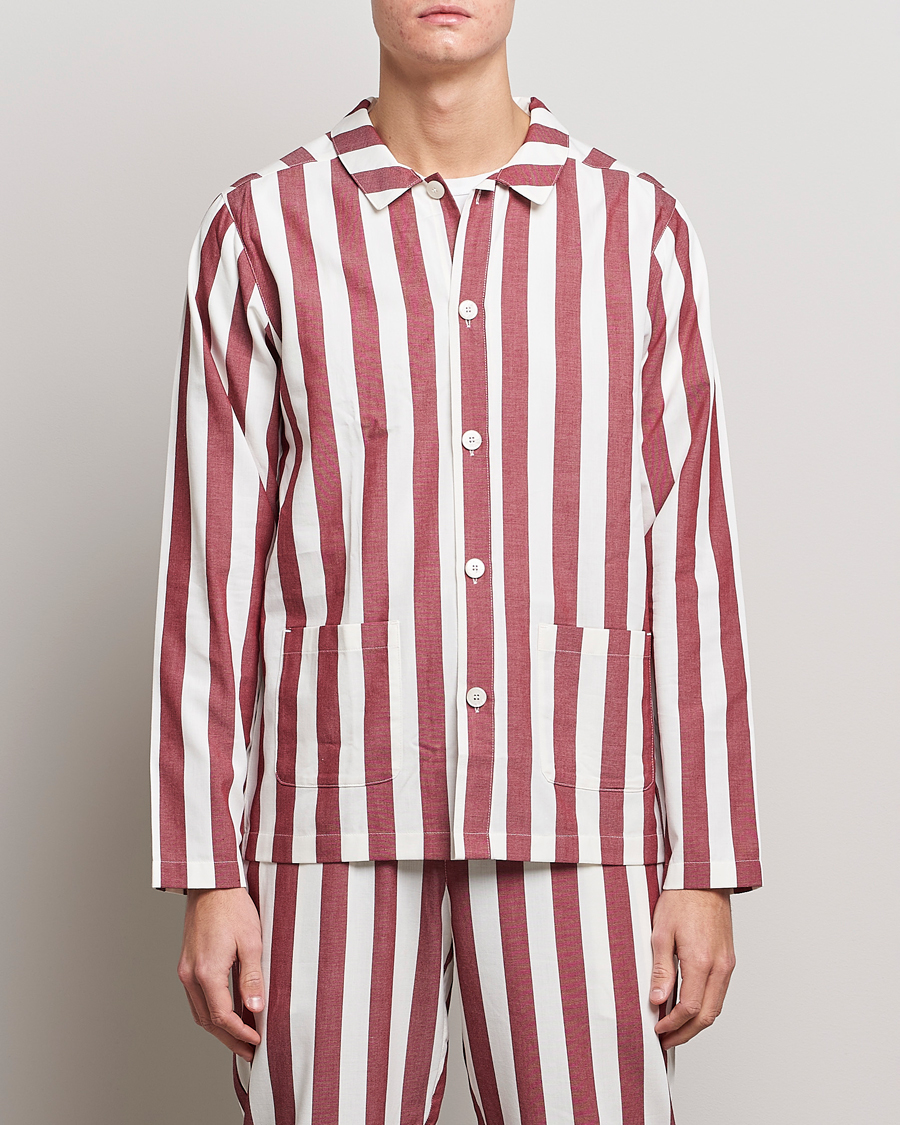 Herr | | Nufferton | Uno Striped Pyjama Set Red/White