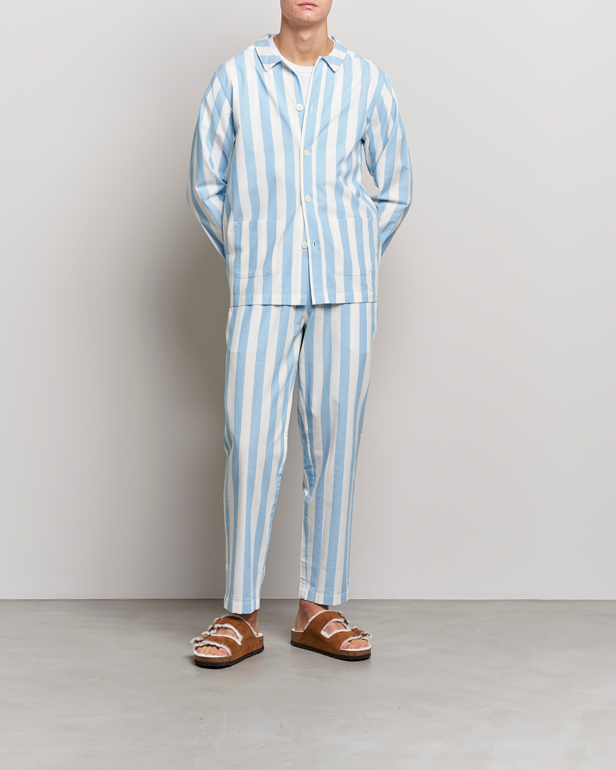 Herr | Pyjamas & Morgonrockar | Nufferton | Uno Striped Pyjama Set Blue/White
