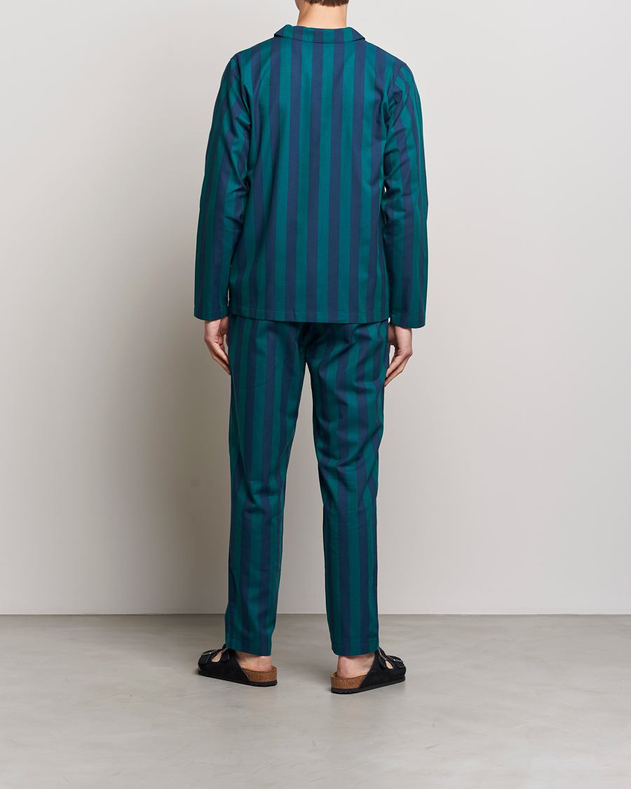 Herr | | Nufferton | Uno Striped Pyjama Set Blue/Green