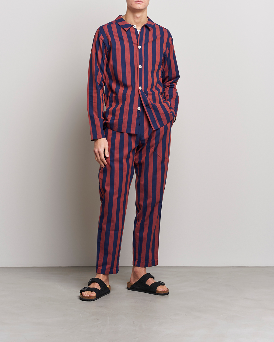 Herr | Pyjamas & Morgonrockar | Nufferton | Uno Striped Pyjama Set Blue/Red