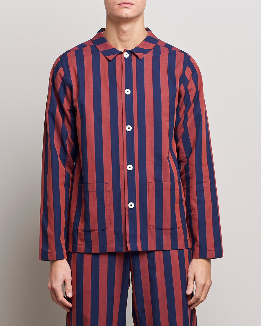 Herr | Pyjamas & Morgonrockar | Nufferton | Uno Striped Pyjama Set Blue/Red