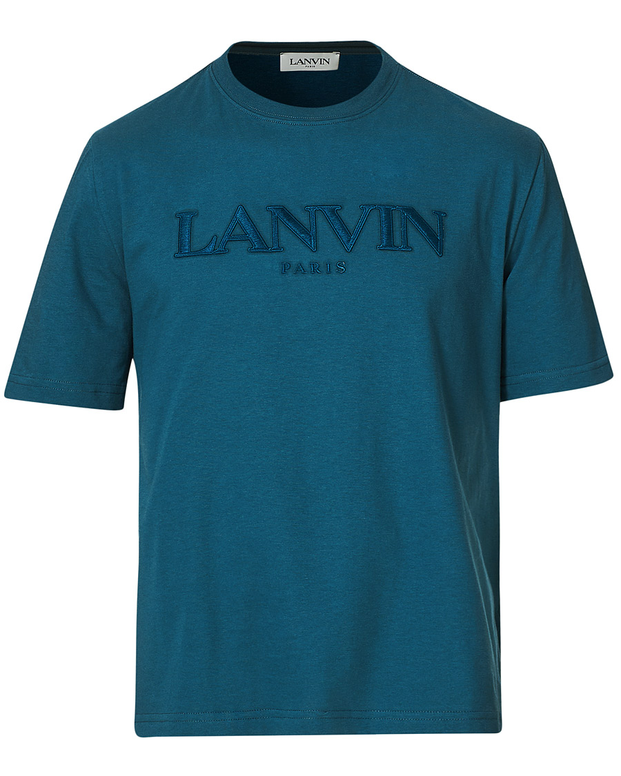 Herr | T-Shirts | Lanvin | Embroidered Logo Short Sleeve T-Shirt Slate