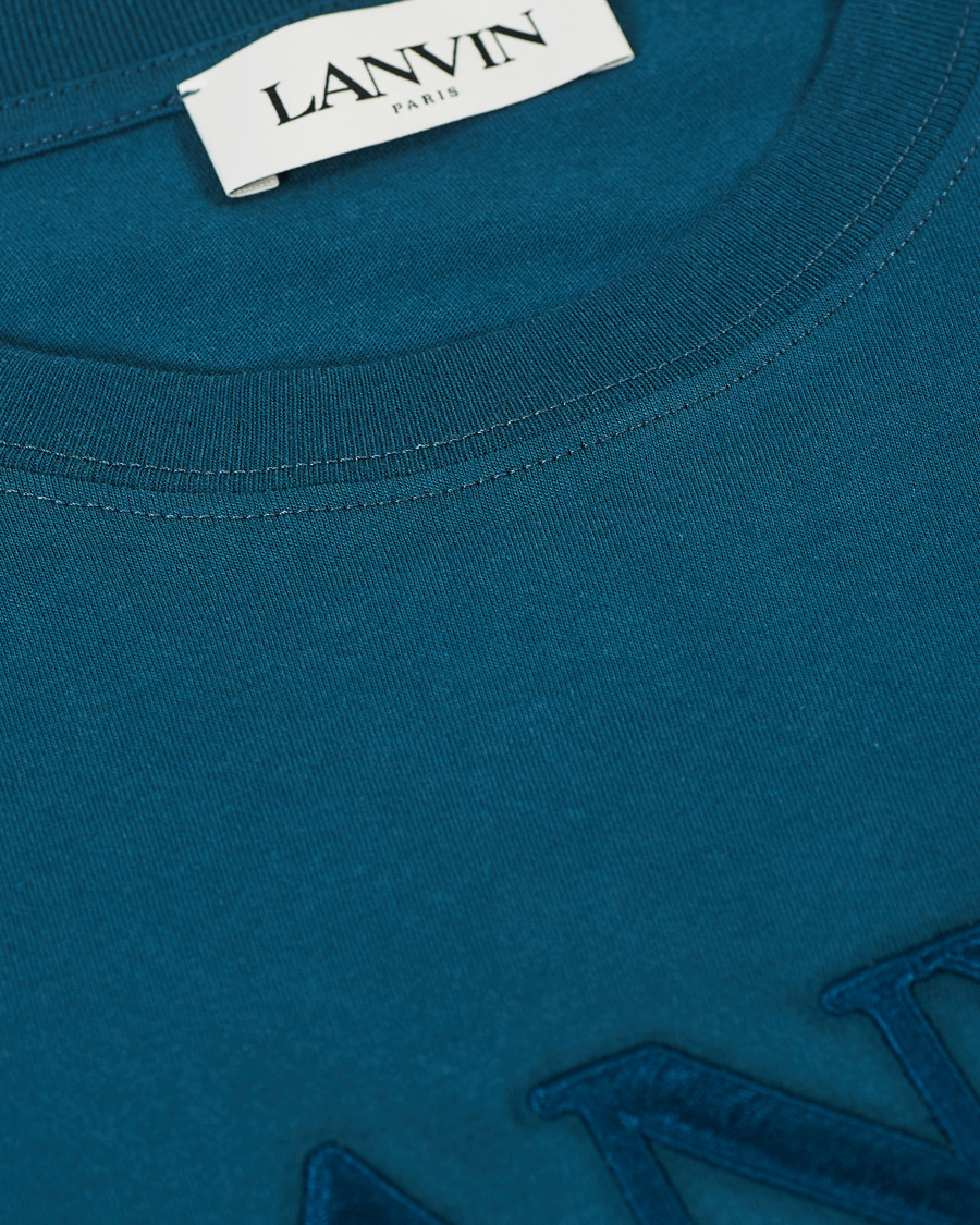 Herr | T-Shirts | Lanvin | Embroidered Logo Short Sleeve T-Shirt Slate