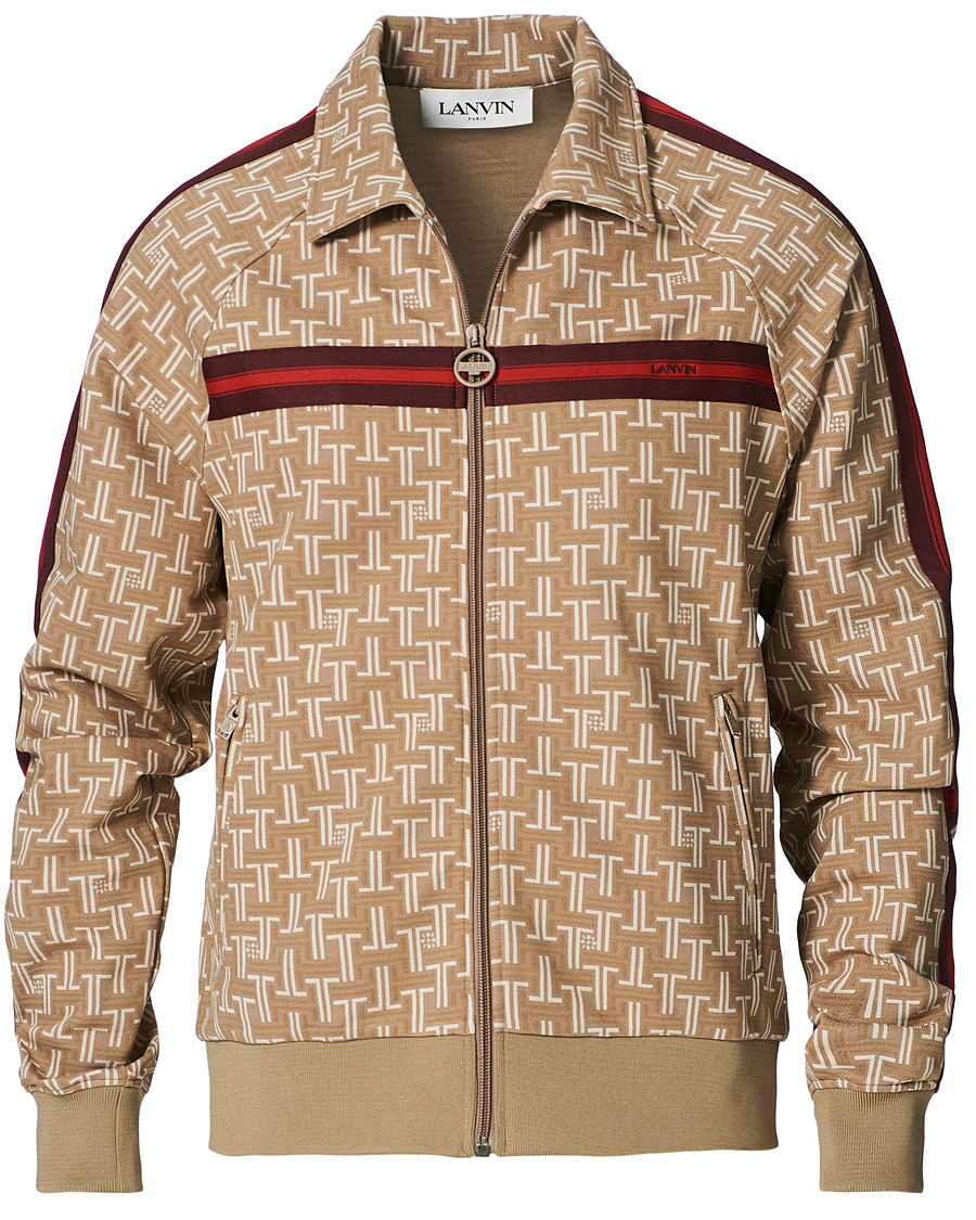 Herr | Tröjor | Lanvin | Monogram Track Sweater Tan